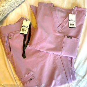 Womens FIGS HW Zamora and Catarina Medium petite/ Medium NWT lavender Haze
